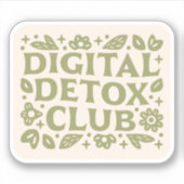 Digital detox club wellness girl aesthetic シール (正面)