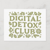 Digital detox club wellness girl green aesthetic ポストカード (正面)