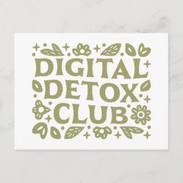 Digital detox club wellness girl green aesthetic ポストカード