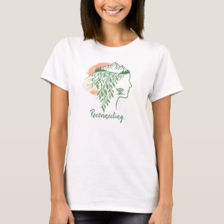 Digital Detox Forest Bathing Minimalist Botanical Tシャツ