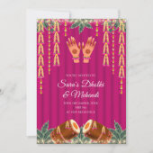 Digital Dholki invitations Mehndi invite, Digital 招待状 (正面)