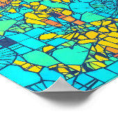 Digital Distortion Glitch Art Seamless Wallpaper ポスター (角)