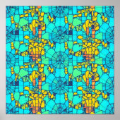 Digital Distortion Glitch Art Seamless Wallpaper ポスター (正面)