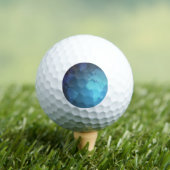 Digital Dot World Map Gradient Art ゴルフボール (インサイチュ 木)