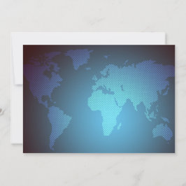 Digital Dot World Map Gradient Art シーズンカード