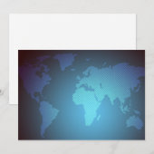 Digital Dot World Map Gradient Art シーズンカード (正面/裏面)