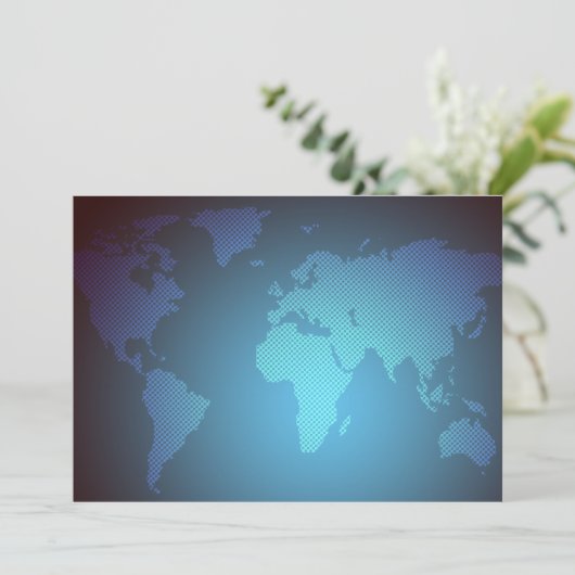Digital Dot World Map Gradient Art シーズンカード (スタンド正面)