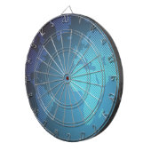 Digital Dot World Map Gradient Art ダーツボード (正面右)