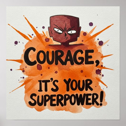 Digital Download - Courage Superpower Art,  ポスター (正面)