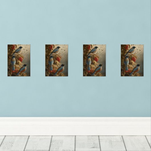 Digital drawing birds (ウッドフロア)