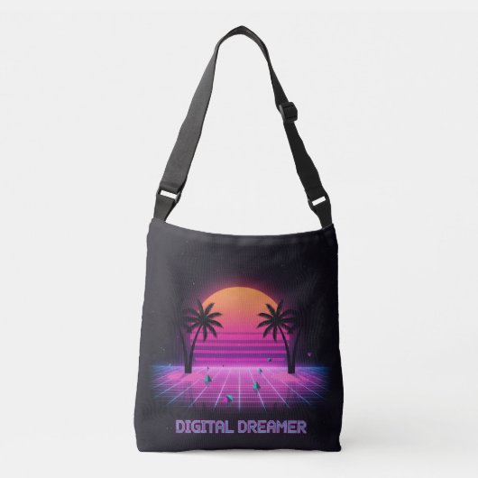 Digital Dreamer Eco-Friendly Tote | Aesthetic Bag クロスボディバッグ (正面)