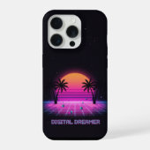Digital Dreamer Neon Grid iPhone Case iPhoneケース (裏面)