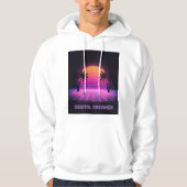 Digital Dreamer Oversized Synthwave Hoodie パーカ (正面)