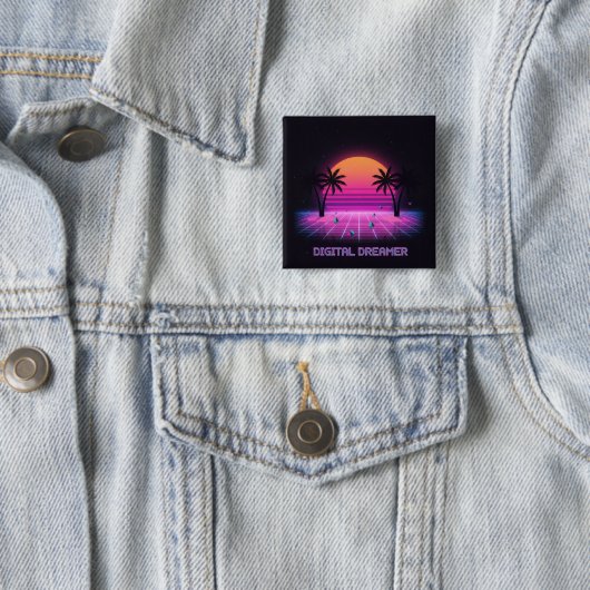 Digital Dreamer Retro Lapel Button 缶バッジ (インサイチュ)