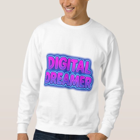 Digital Dreamer Y2K Neon T-Shirt | Cybercore Stree スウェットシャツ (正面)