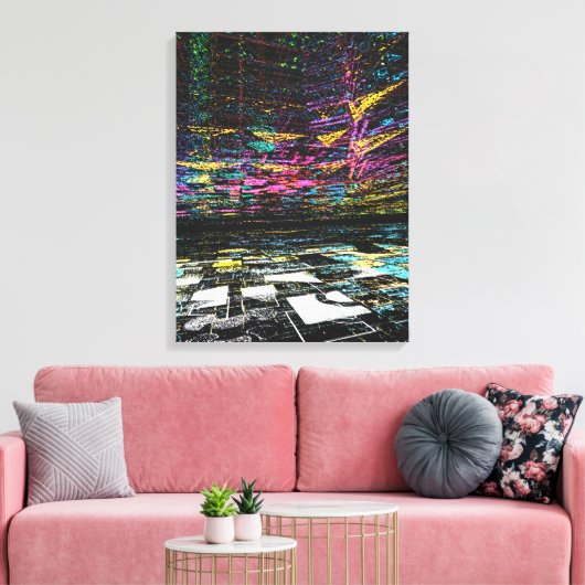 Digital Dreams of Color キャンバスプリント (インサイチュ (リビング))