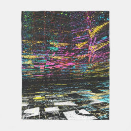 Digital Dreams of Color フリースブランケット