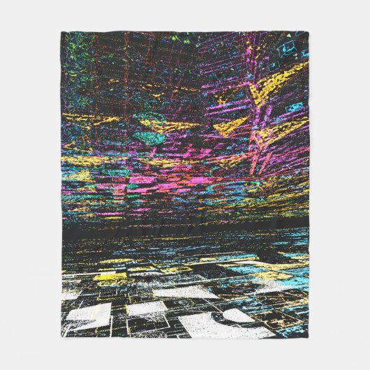 Digital Dreams of Color フリースブランケット (正面)