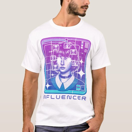 Digital Dreamscape Influencer Tee Tシャツ (正面)
