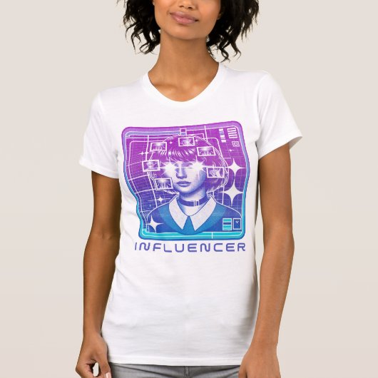 Digital Dreamscape Influencer Tee Tシャツ (正面)