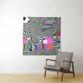 Digital effects. Vibrant abstract background. Colo タペストリー (インサイチュ)