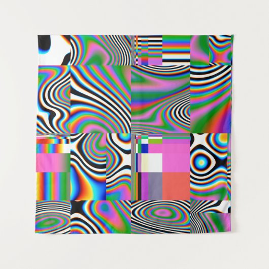 Digital effects. Vibrant abstract background. Colo タペストリー (正面)