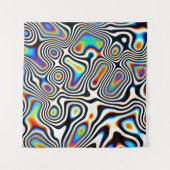 Digital effects. Vibrant abstract background. Colo タペストリー (正面(横))