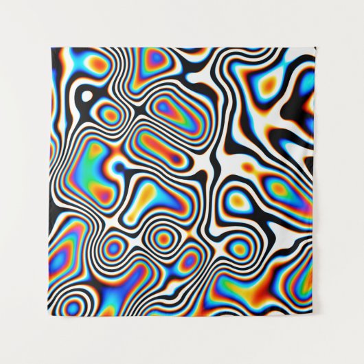 Digital effects. Vibrant abstract background. Colo タペストリー (正面)