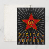 Digital Freedom Greetings付きポストカード ポストカード (正面/裏面)