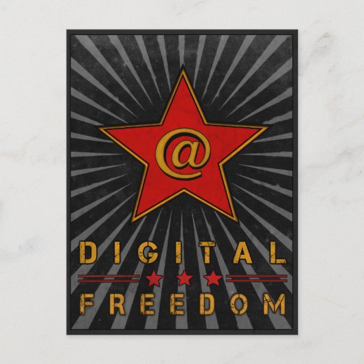 Digital Freedom Greetings付きポストカード ポストカード (正面)