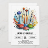 Digital Fusion Discovery Scientist誕生日 招待状 (正面/裏面)