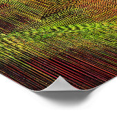 Digital Glitch Geometric Fabric Pattern ポスター (角)