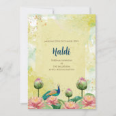Digital Haldiの招待とインディアン結婚のカード 招待状 (正面)