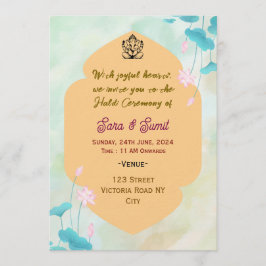 Digital Haldi Ceremony Invitations  招待状