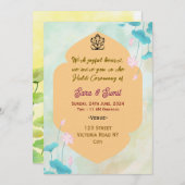 Digital Haldi Ceremony Invitations 招待状 (正面/裏面)