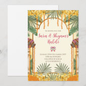 Digital Haldi invitations Pithi invites 招待状 (正面/裏面)