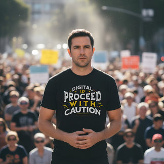 Digital ID: Proceed With Caution Tシャツ