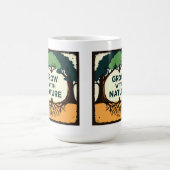 Digital Illustration of Stylized Tree with Roots a コーヒーマグカップ (中央)