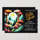 Digital Into the Woods Editable Baby Shower 招待状 (正面/裏面)