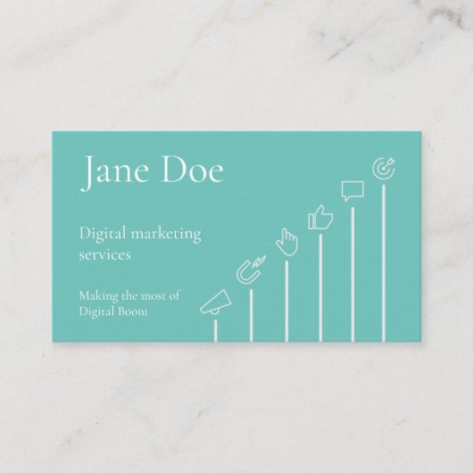 Digital Marketing Expert Business Card Template 名刺 (正面)