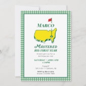 Digital Masters First Birthday Invitations, Golf  招待状 (正面)