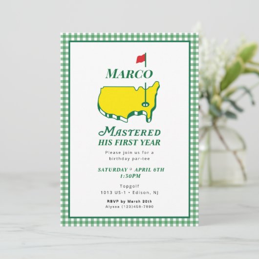 Digital Masters First Birthday Invitations, Golf  招待状 (スタンド正面)