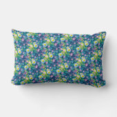 Digital Nature Floral, Daisy  Blues ランバークッション (裏面)