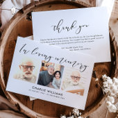 Digital or Printed Loving Memory Funeral Thank You カード