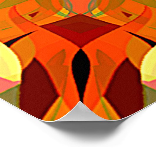 Digital Painting Beautiful Abstract Colorful Backg ポスター (角)