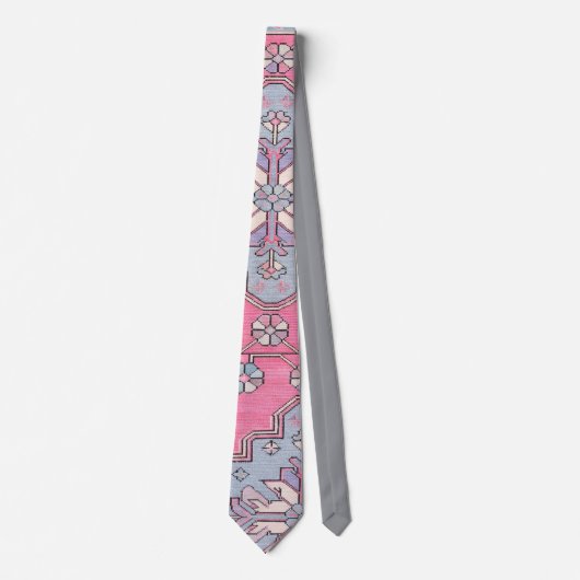 Digital Paisley Tie Pink Grey ネクタイ (正面)