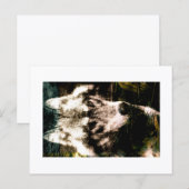 Digital Remix Art : Wolf Postcard Print by JHT ポストカード (正面/裏面)
