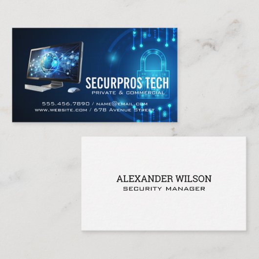 Digital Security | Cyber Tech | AI 名刺 (正面/裏面)