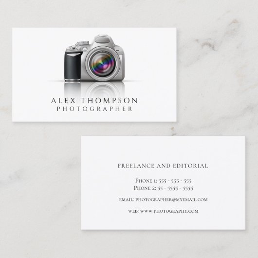 Digital SLR Camera Professional Photographer 名刺 (正面/裏面)