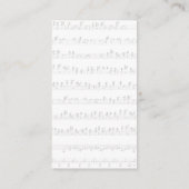Digital Sound | Musical Sheet 名刺 (裏面)